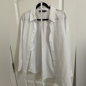 Zara Crisp White Collared Shirt